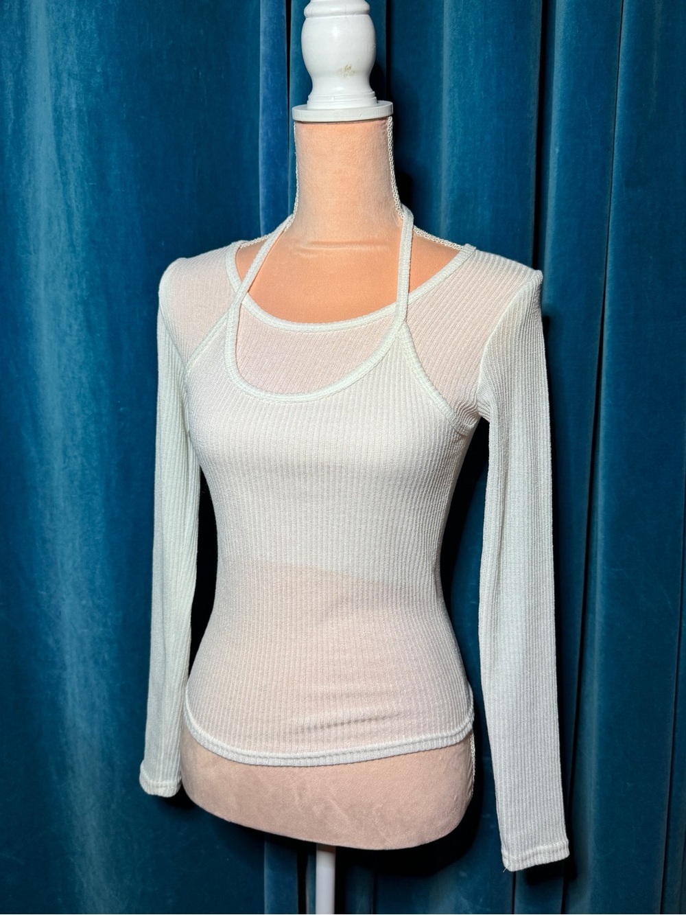 Darphin white long sleeve with halter detail